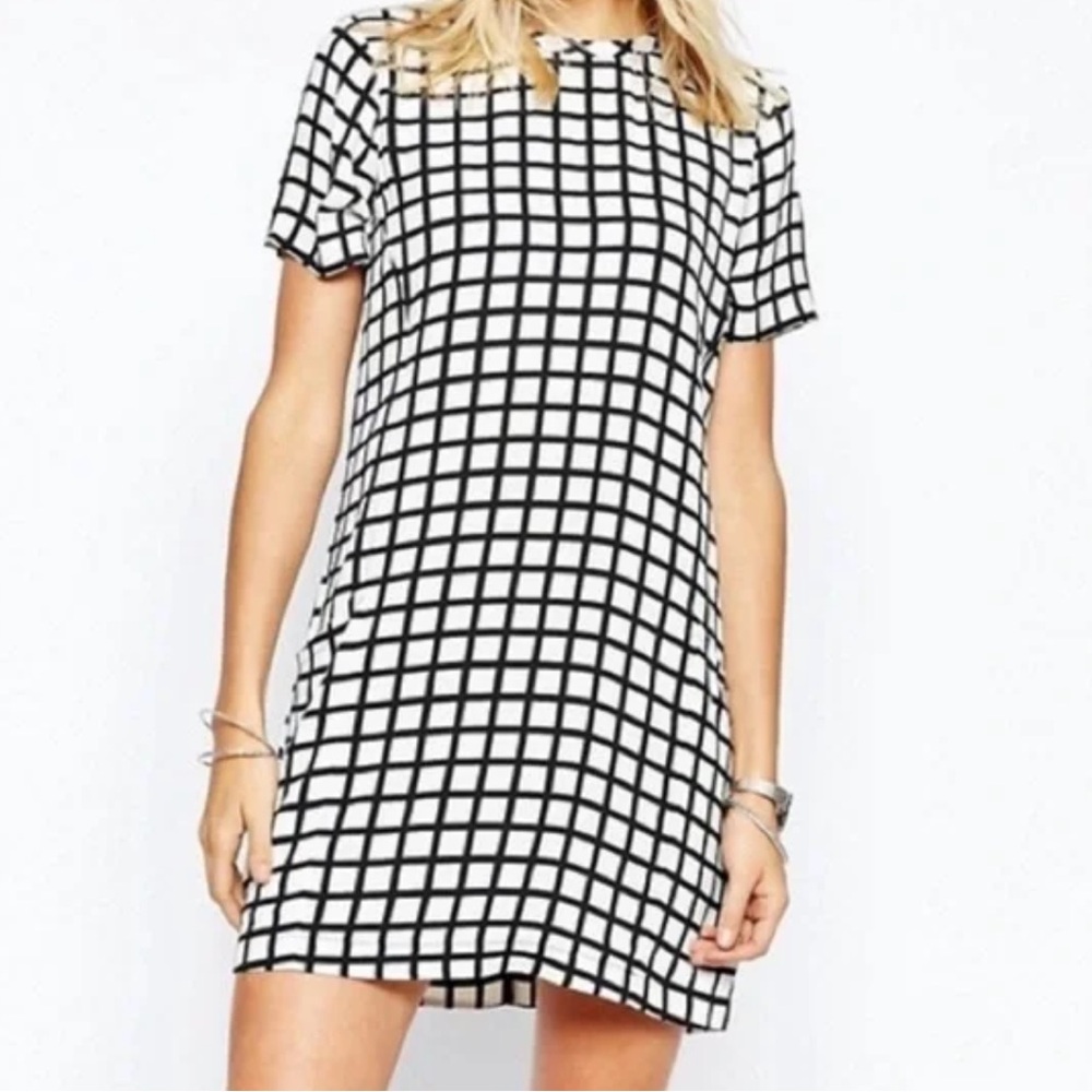 Abercrombie and Fitch Black and‎ White Plaid Dress size S
